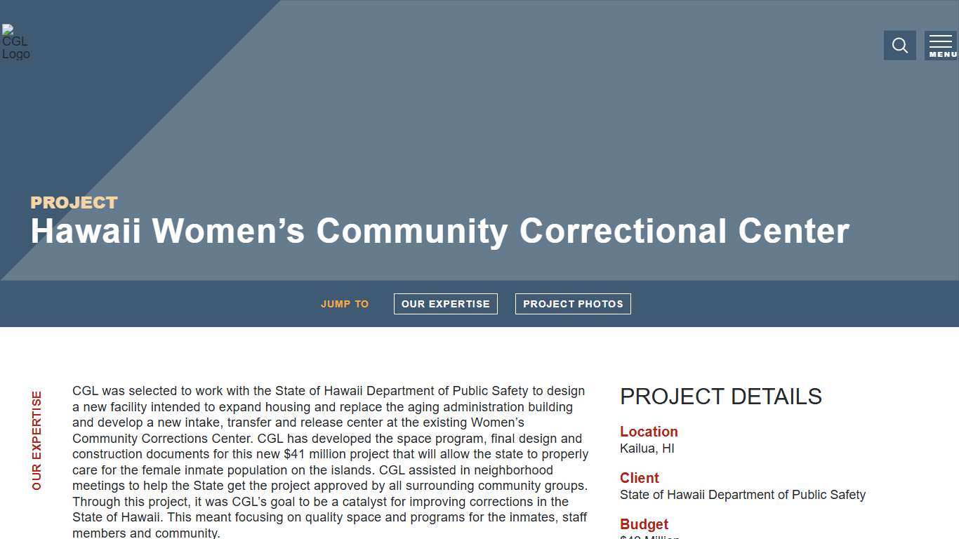 Hawaii Women's Community Correctional Center - CGL Companies